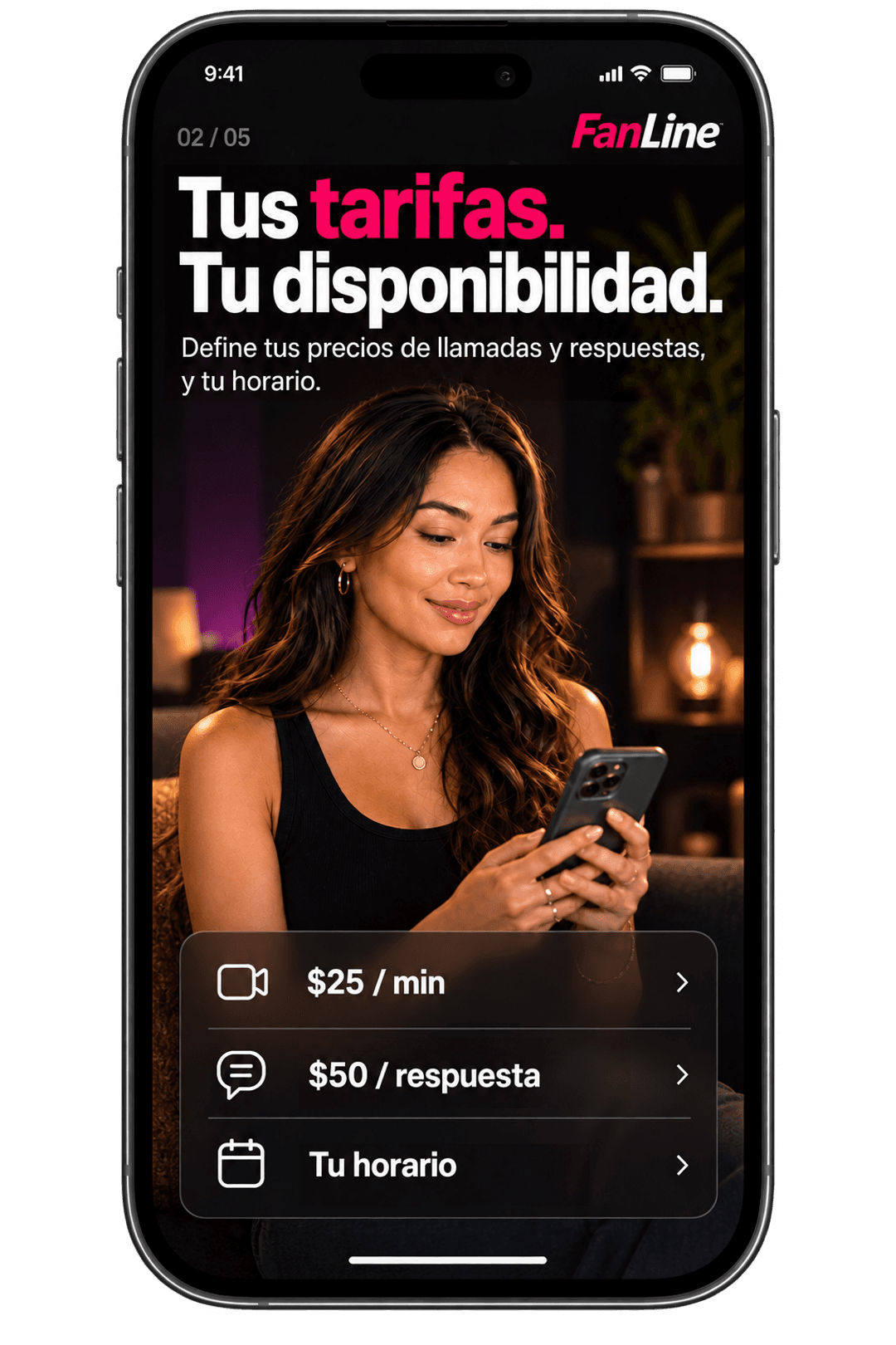 Define tus tarifas y disponibilidad en FanLine